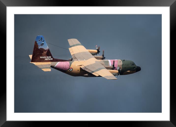 Jordanian Lockheed C-130H Hercules Framed Mounted Print by J Biggadike