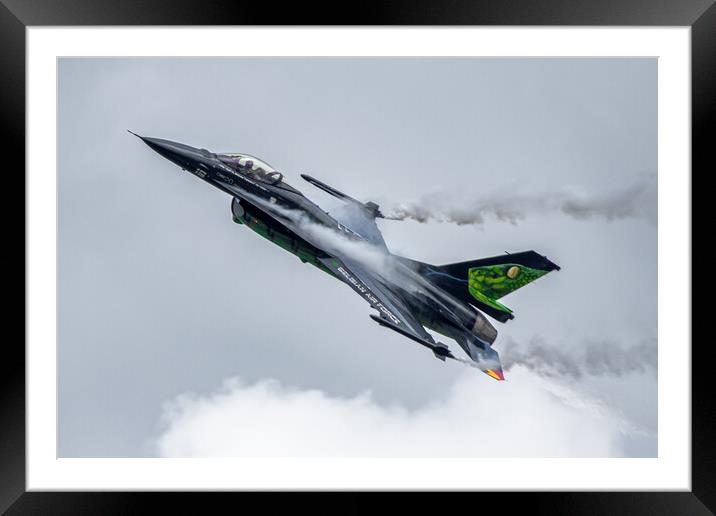 Belgian F-16 Solo Display Framed Mounted Print by J Biggadike