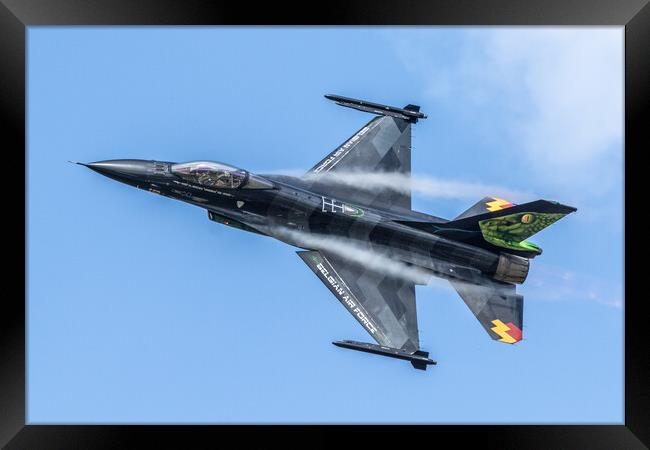 Belgian F-16 Solo Display Framed Print by J Biggadike
