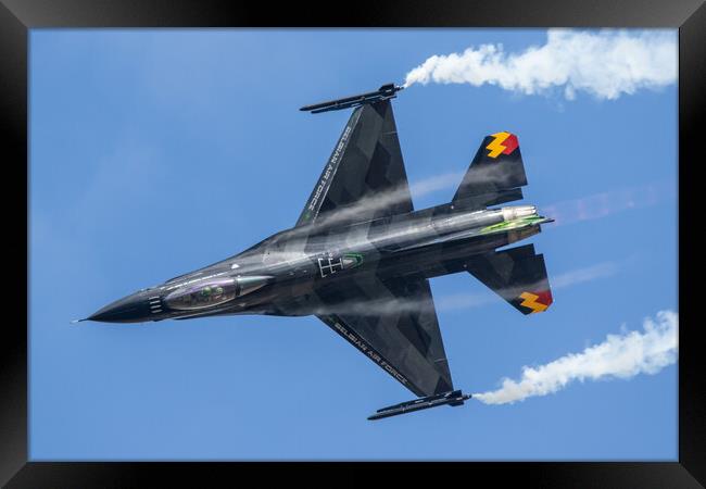 Belgian F-16 Solo Display Framed Print by J Biggadike