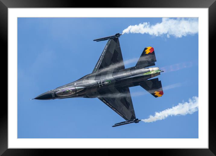 Belgian F-16 Solo Display Framed Mounted Print by J Biggadike