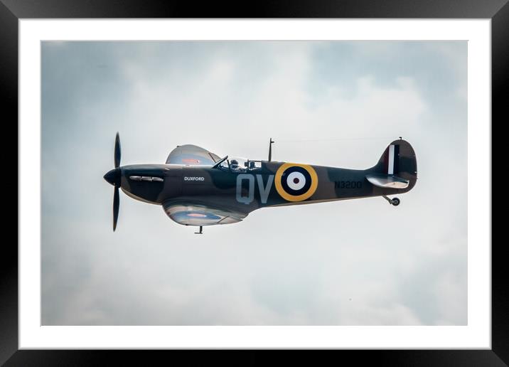 Supermarine Spitfire N3200 Framed Mounted Print by J Biggadike