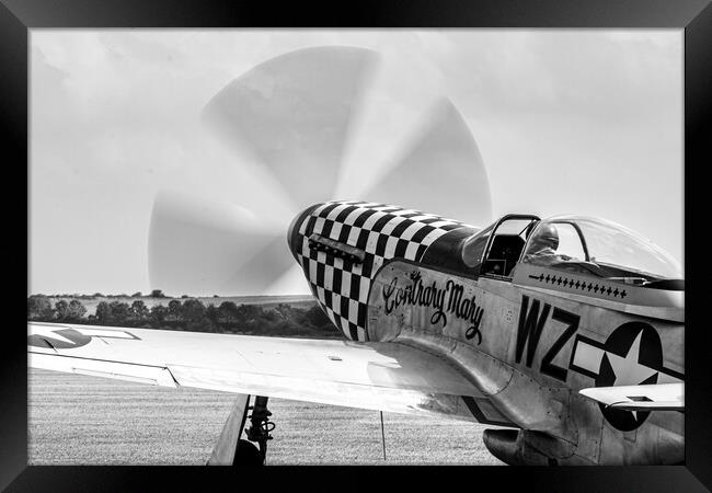 North American P51 Mustang Contrary Mary Framed Print by J Biggadike