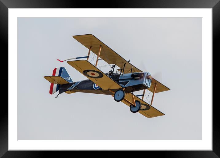 WW1 Aviator Framed Mounted Print by J Biggadike