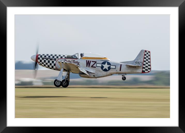 P51 Mustang Contrary Mary Framed Mounted Print by J Biggadike