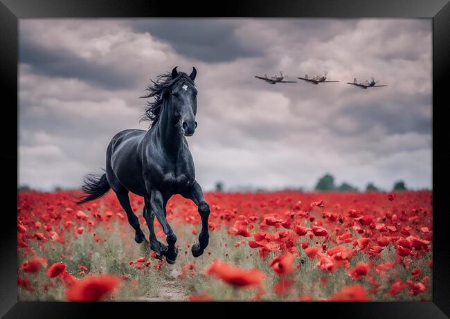 Riding the Winds of Remembrance Framed Print by J Biggadike