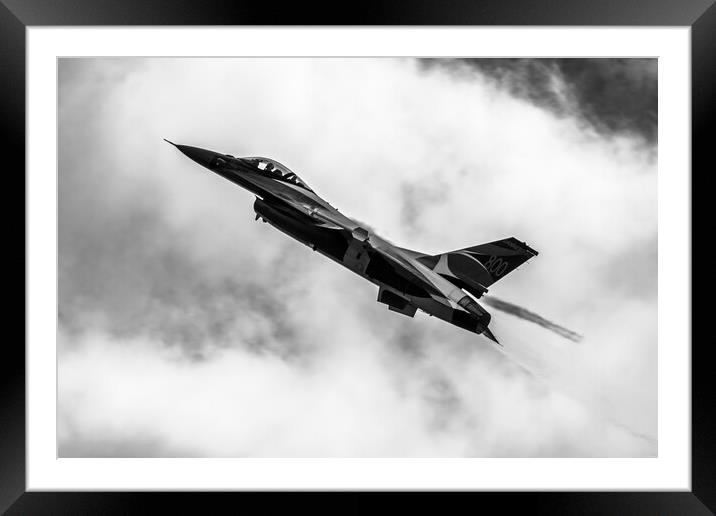 Danish Air Force F-16AM Fighting Falcon	 Framed Mounted Print by J Biggadike