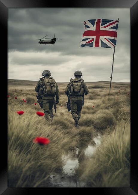 Falklands heroes Framed Print by J Biggadike