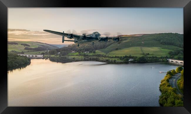 Lancaster over Ladybower Framed Print by J Biggadike