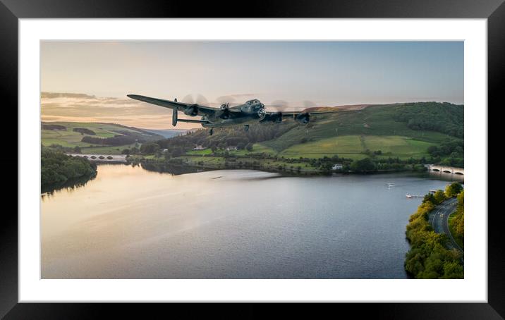 Lancaster over Ladybower Framed Mounted Print by J Biggadike