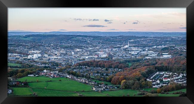 The Town of Huddersfield Framed Print by J Biggadike