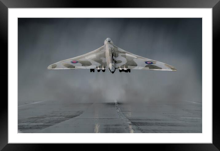 Vulcan Rain Framed Mounted Print by J Biggadike