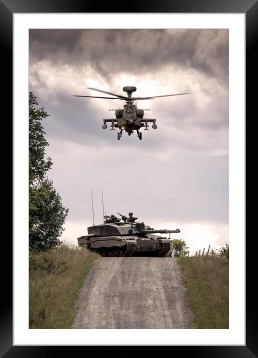 Challenger and Apache Framed Mounted Print by J Biggadike