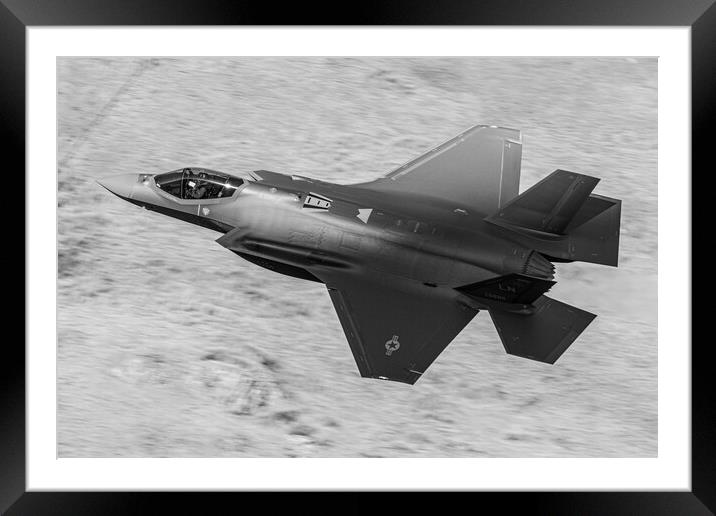 F35A Lightning II Framed Mounted Print by J Biggadike