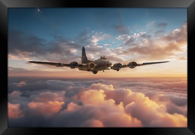 The Flying Fortress Framed Print by J Biggadike