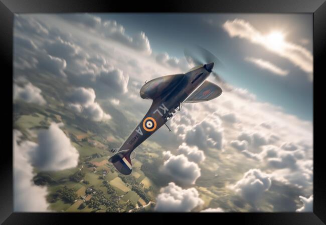 Supermarine Spitfire Victory Framed Print by J Biggadike