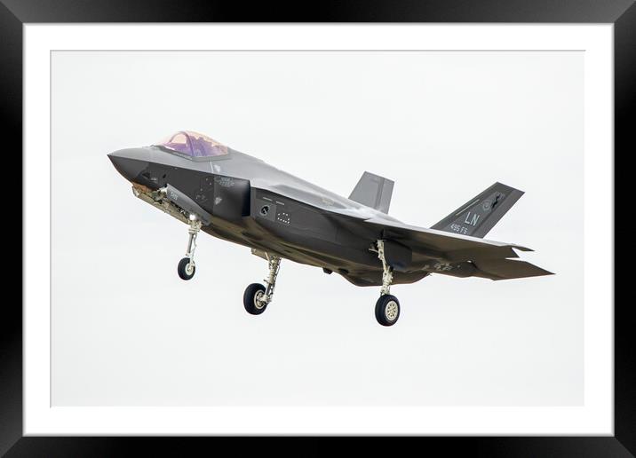 Flight if the Valkyries F35A Lightning II Framed Mounted Print by J Biggadike