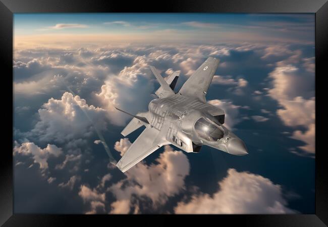 F35 Lightning Inbound Framed Print by J Biggadike