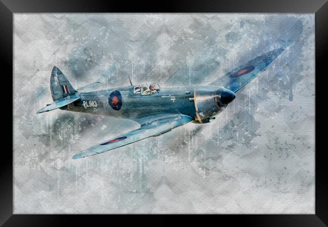 Supermarine Spitfire Mk XI PL983 Framed Print by J Biggadike