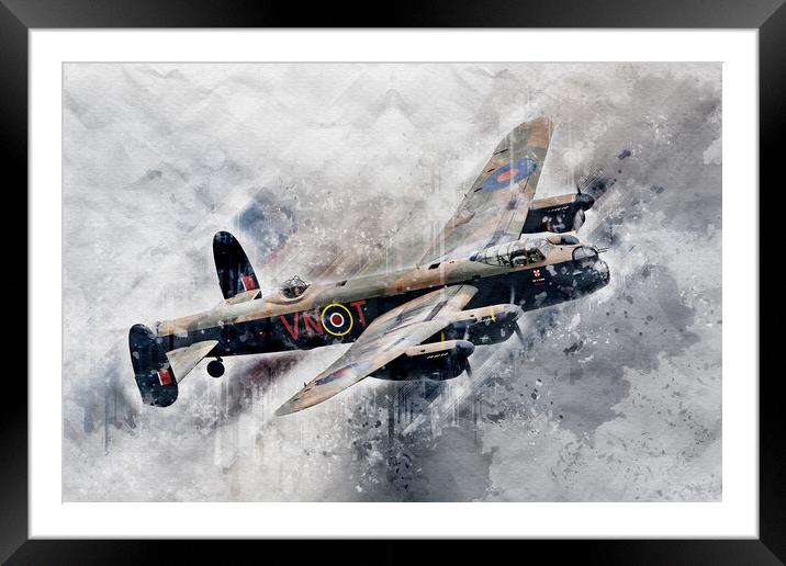 Avro Lancaster Bomber PA474 Framed Mounted Print by J Biggadike