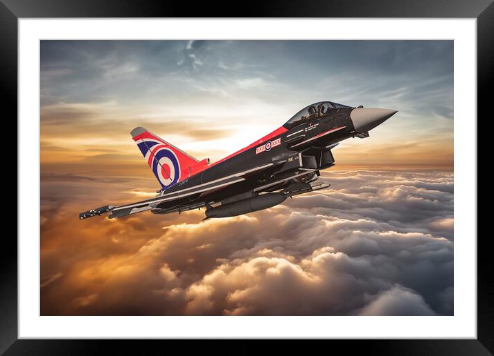 Eurofighter Typhoon Portrait Framed Mounted Print by J Biggadike