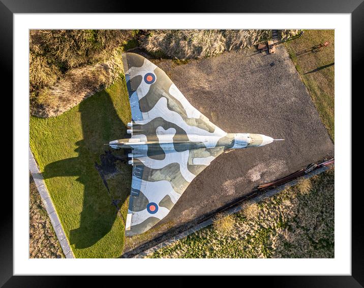 Vulcan Bomber Top View Framed Mounted Print by J Biggadike