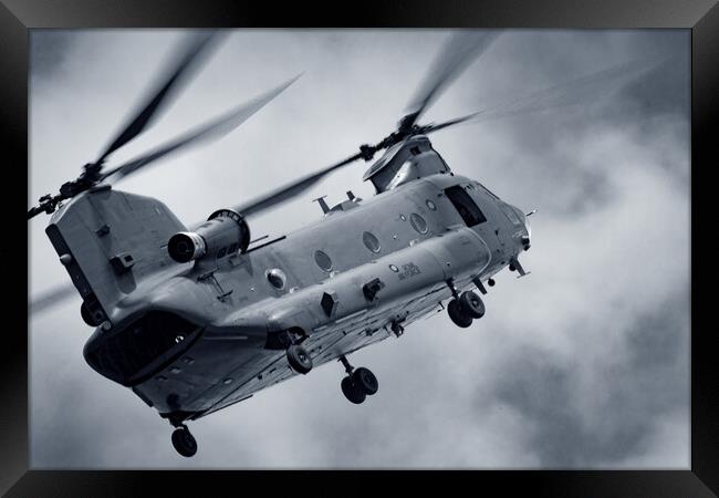 RAF Chinook Display Framed Print by J Biggadike