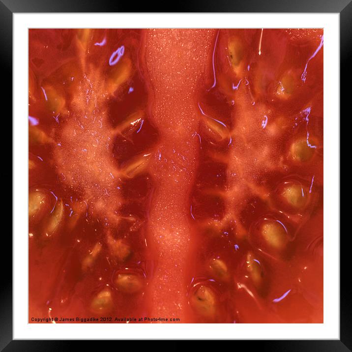 Tomato Flesh Framed Mounted Print by J Biggadike