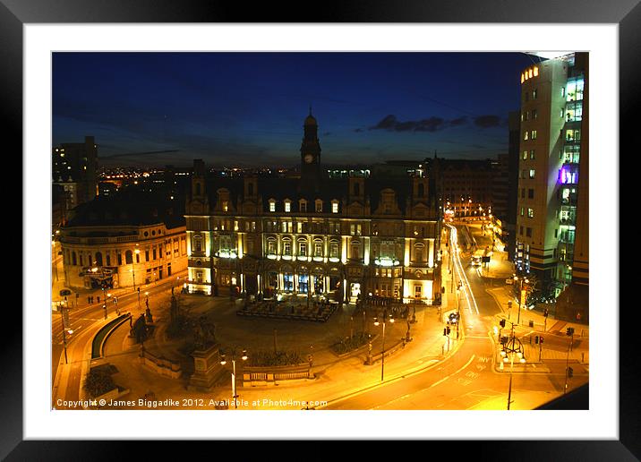 City Square - Leeds Framed Mounted Print by J Biggadike