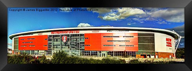 New York Stadium Framed Print by J Biggadike