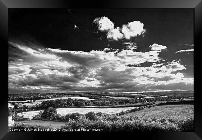 In The Country Black and White Framed Print by J Biggadike