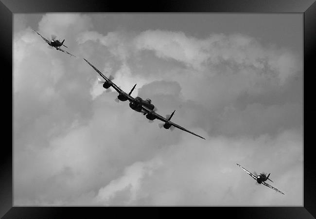 Fighter Escort Framed Print by J Biggadike