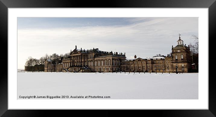 Snowy Wentworth Woodhouse Framed Mounted Print by J Biggadike