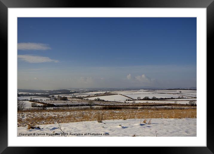 South Yorkshire Snow Framed Mounted Print by J Biggadike