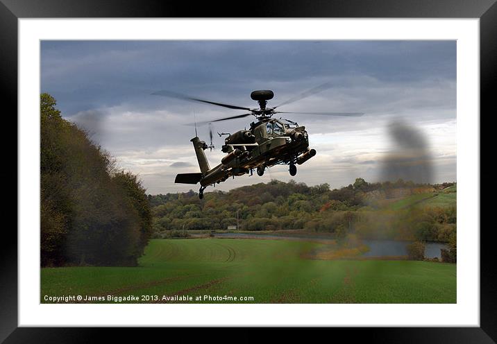 Apache In The Field Framed Mounted Print by J Biggadike