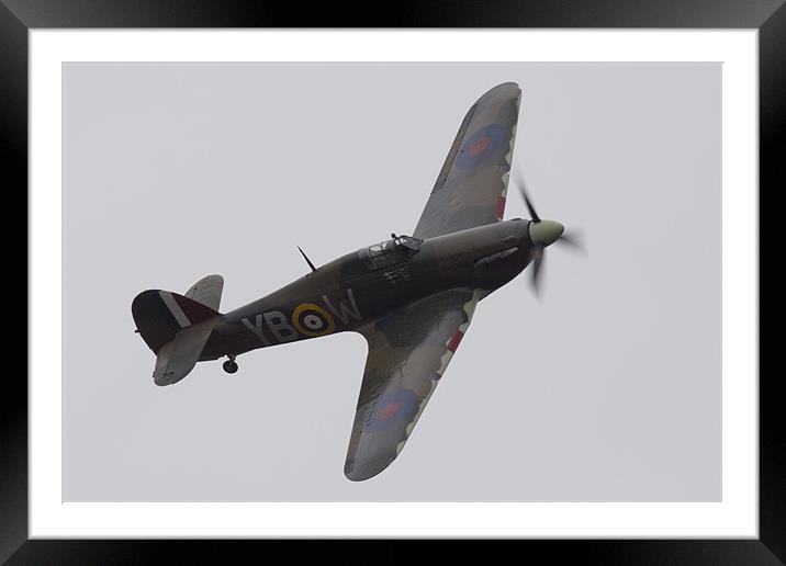 BBMF Hurricane Framed Mounted Print by J Biggadike