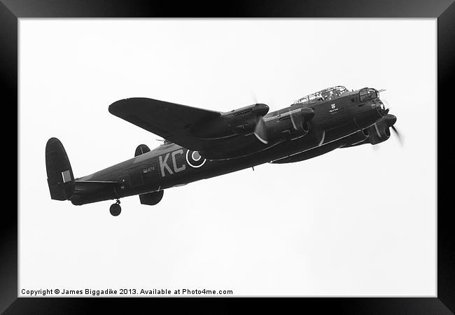 Lancaster Bomber Framed Print by J Biggadike