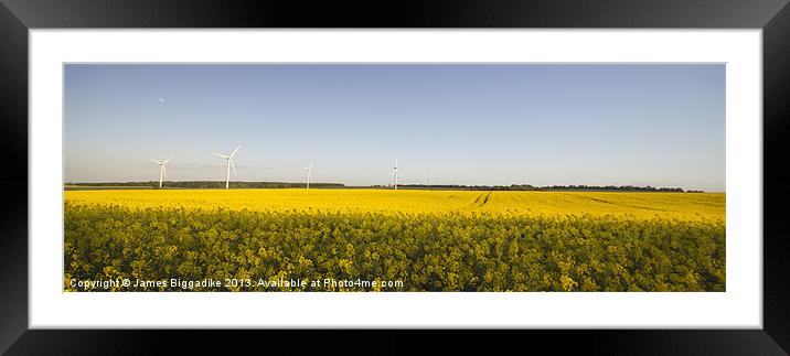 Yellow Fields Framed Mounted Print by J Biggadike