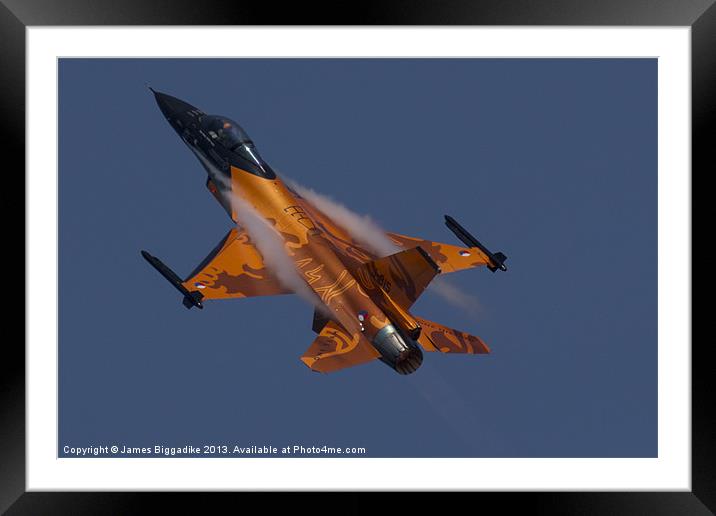 Dutch F16 Framed Mounted Print by J Biggadike
