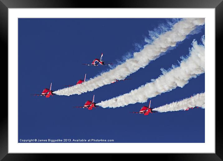 The Red Arrows Framed Mounted Print by J Biggadike