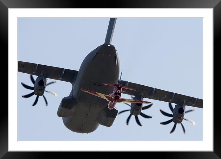 A400M and Red 1 Framed Mounted Print by J Biggadike