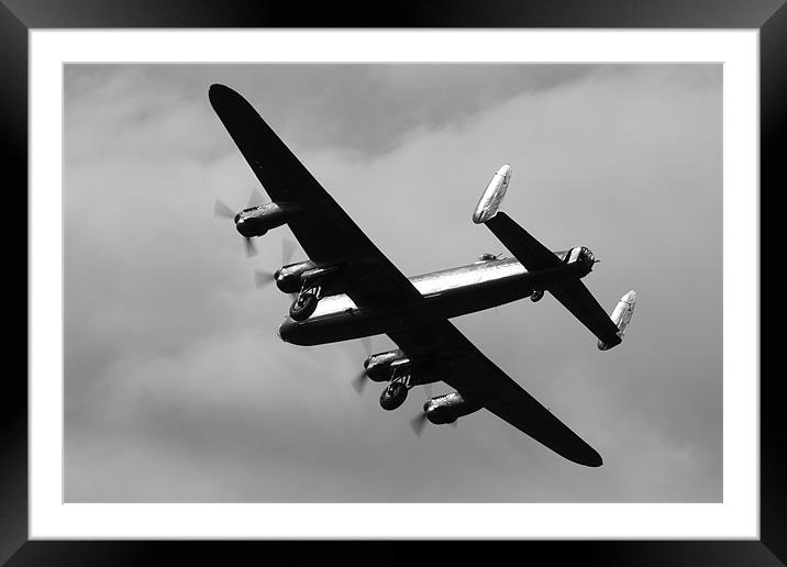 Lancaster bomber Framed Mounted Print by J Biggadike
