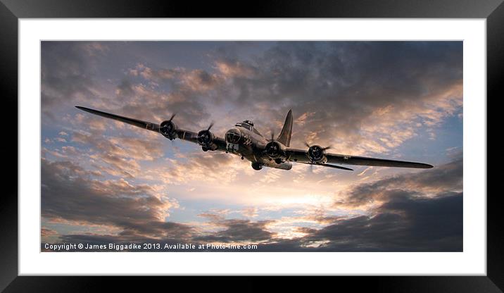 The Flying Fortress Framed Mounted Print by J Biggadike