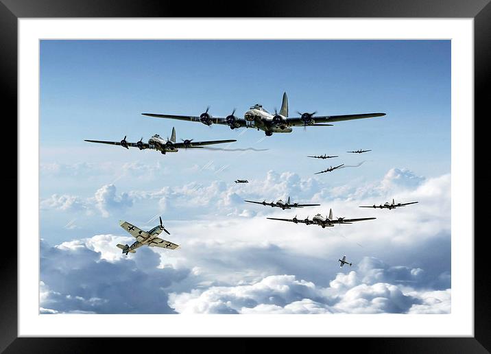 B17 Fortress Europe Framed Mounted Print by J Biggadike