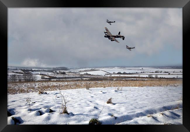 Battle of Britain Snow Scene Framed Print by J Biggadike