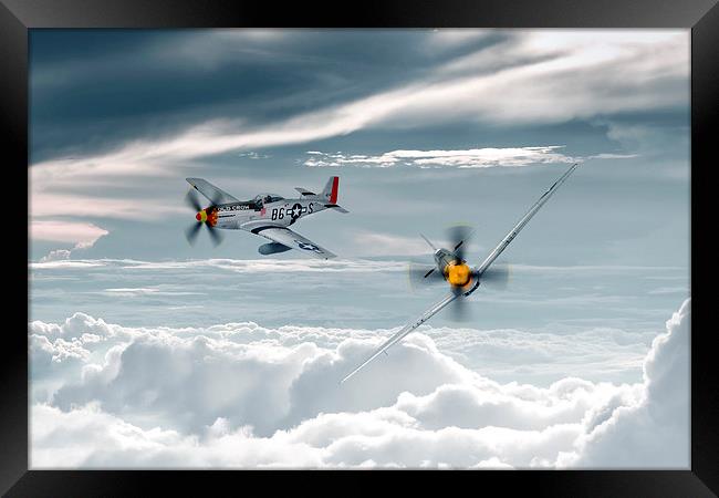 P51 Mustang - Old Crow Framed Print by J Biggadike