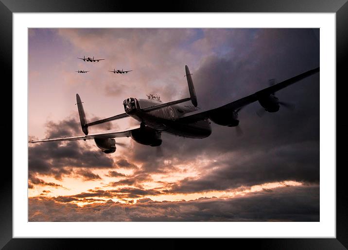 Lancasters Depart Framed Mounted Print by J Biggadike