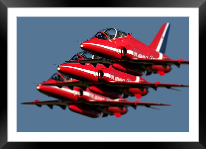 The Red Arrows Framed Mounted Print by J Biggadike