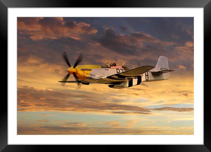 P-51 Ferocious Frankie Framed Mounted Print by J Biggadike