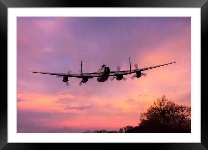 Lancaster Sunset Framed Mounted Print by J Biggadike